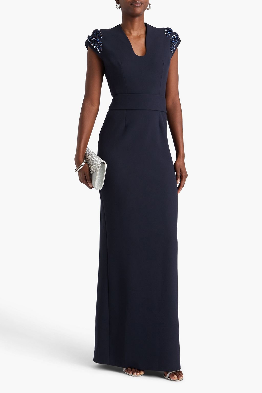 SAFIYAA Dana embellished crepe gown