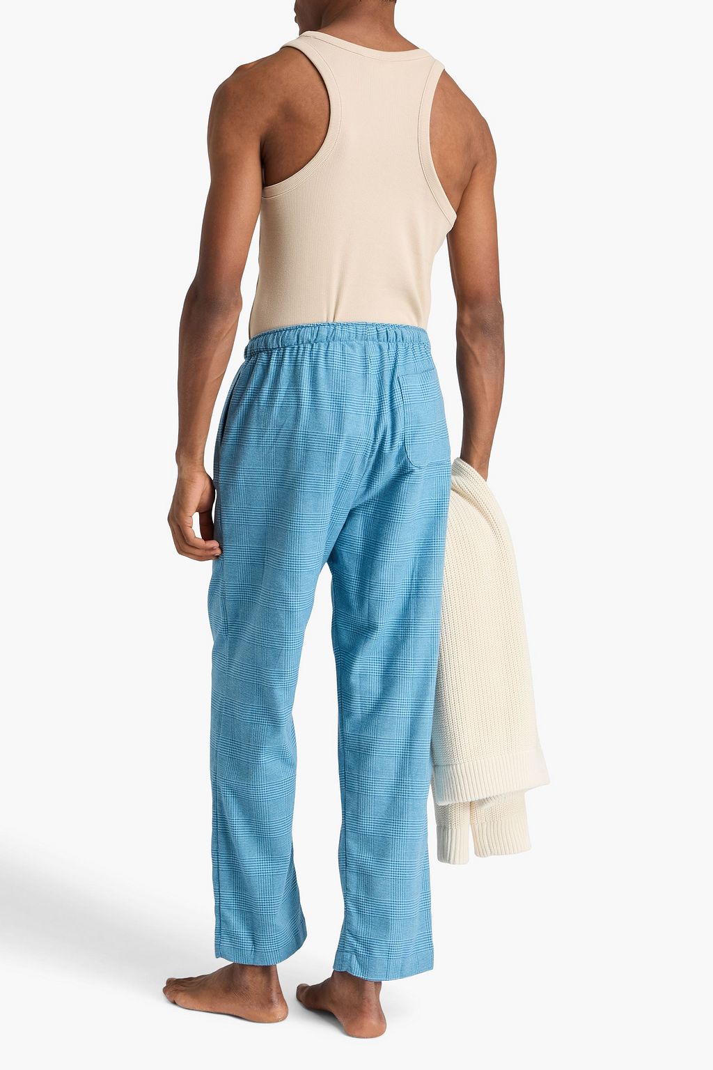 DEREK ROSE Prince of Wales checked cotton-flannel pajama pants