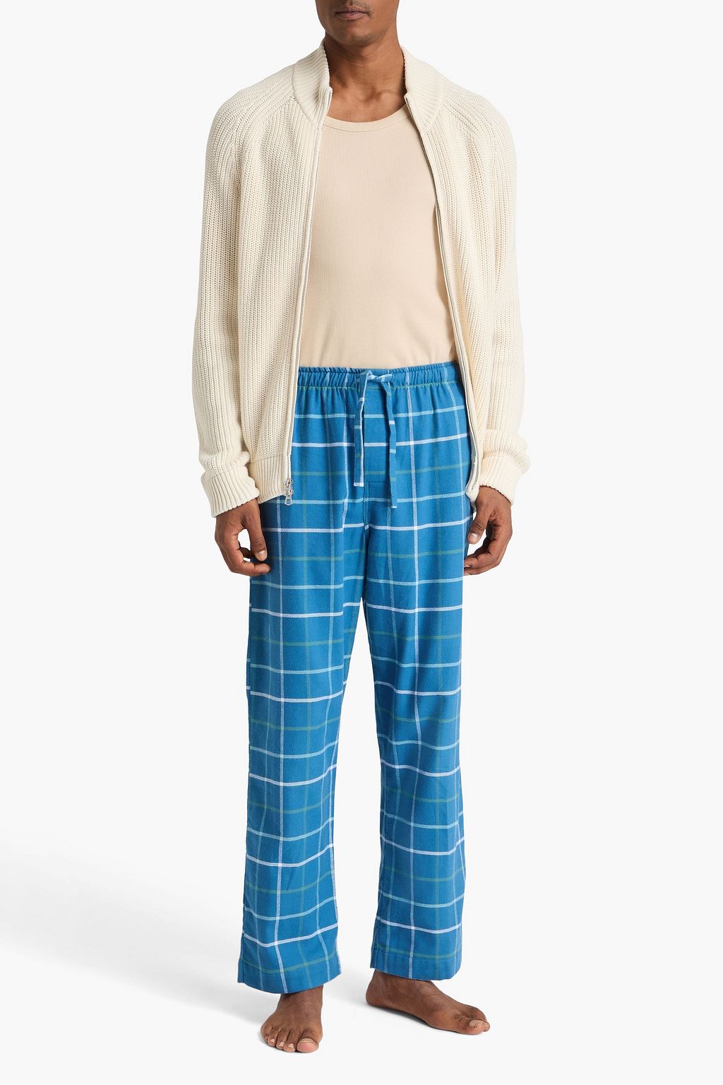 DEREK ROSE Checked cotton-flannel pajama pants