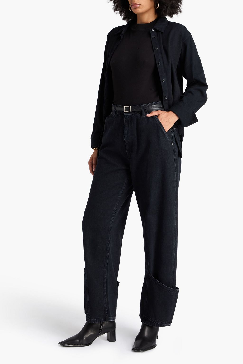 FRAME Tab high-rise wide-leg jeans