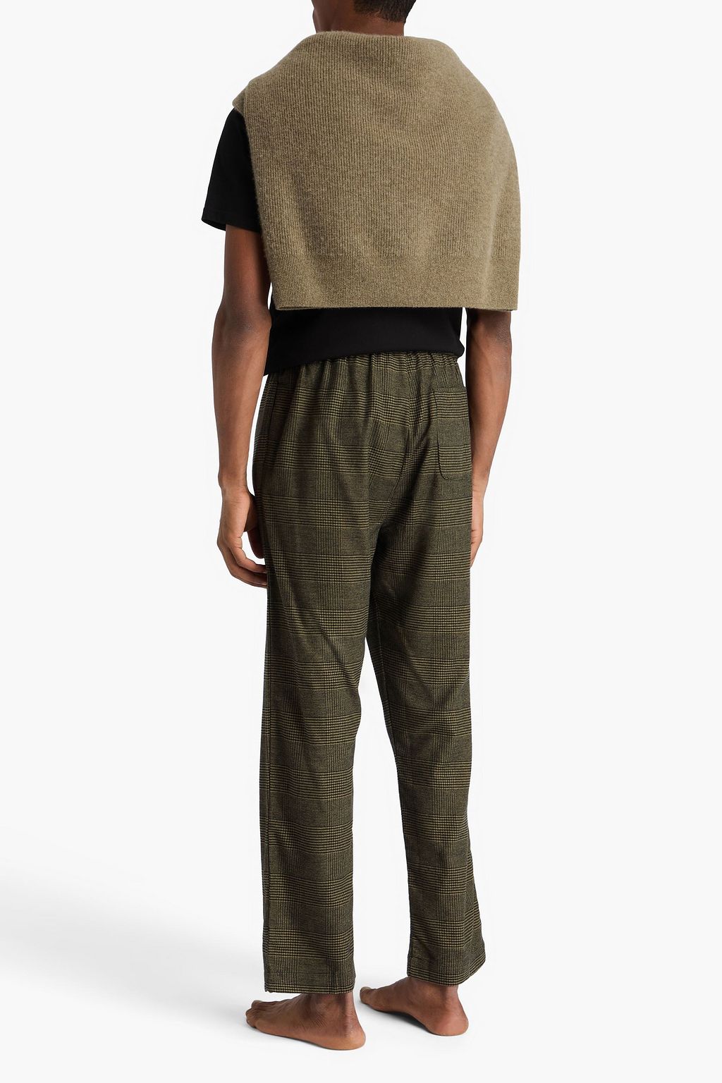 DEREK ROSE Prince of Wales checked cotton-flannel pajama pants