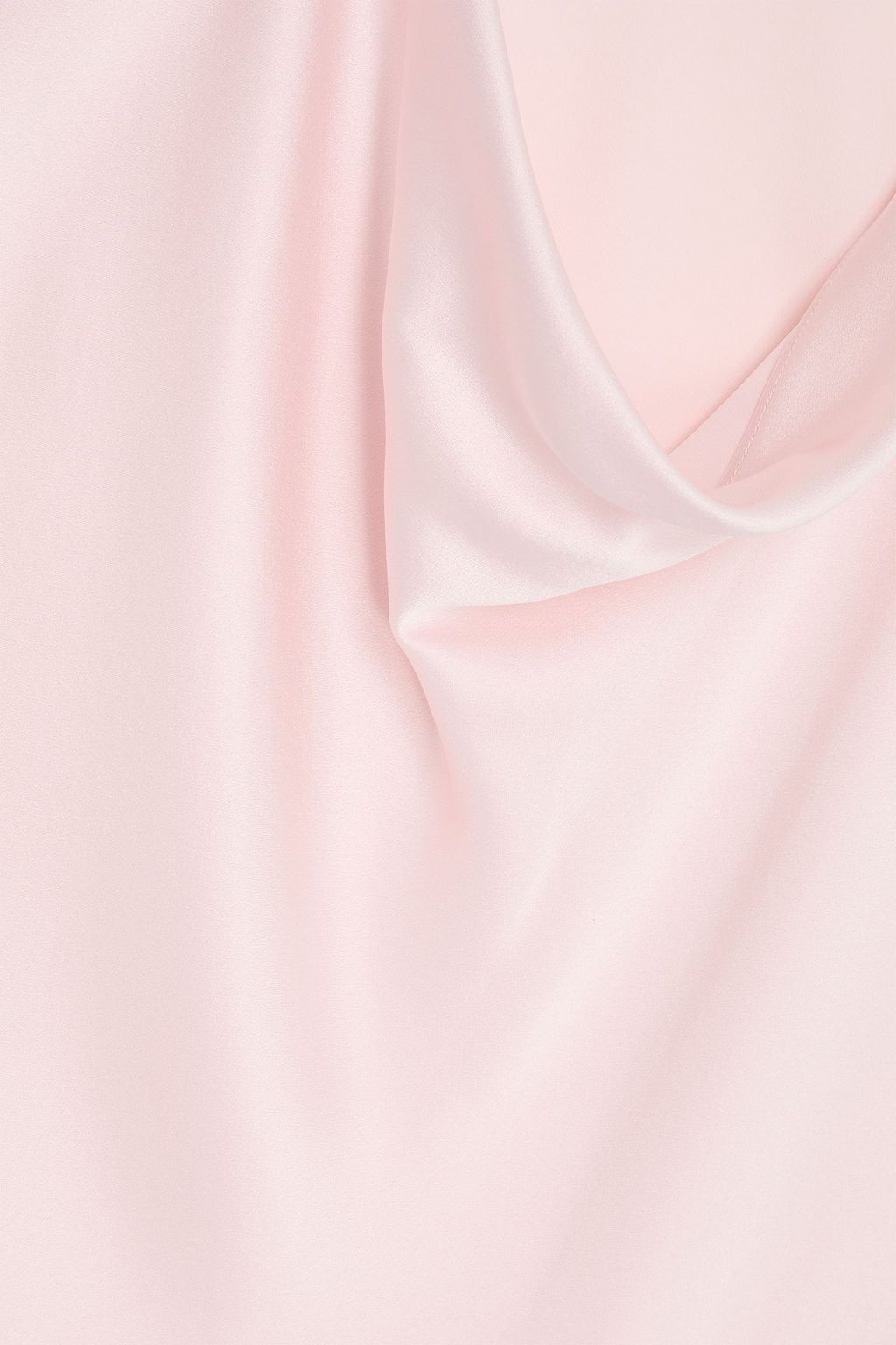VINCE. Draped silk-satin crepe top