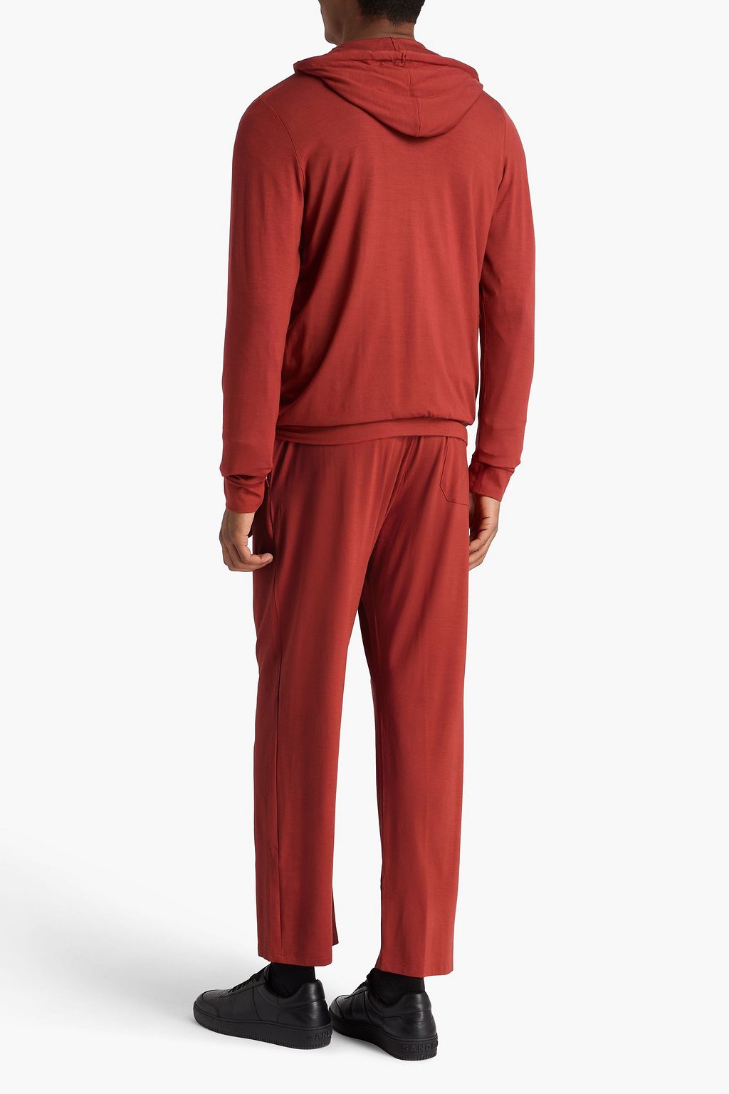 DEREK ROSE Basel stretch-modal jersey zip-up hoodie