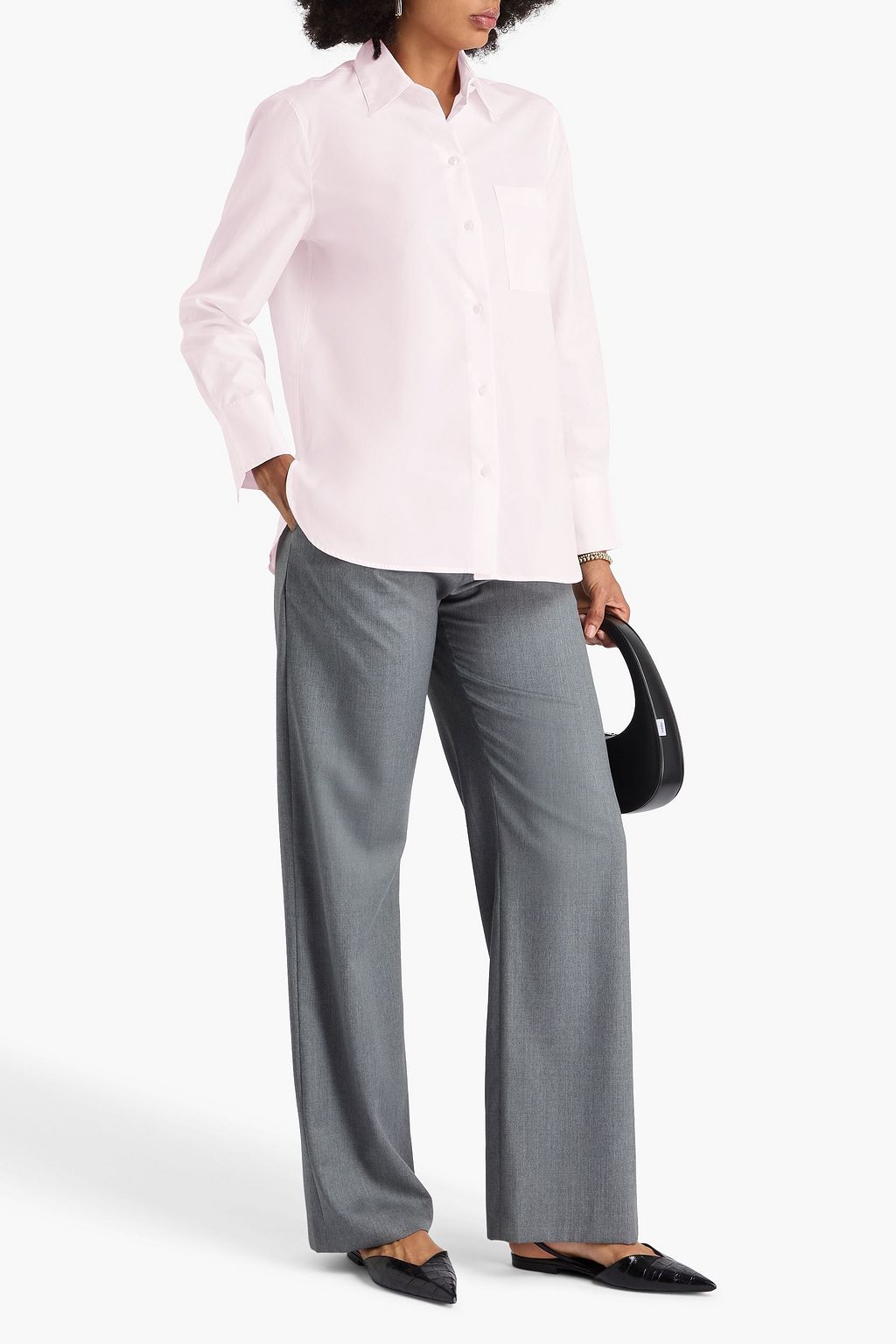 VINCE. Cotton-poplin shirt