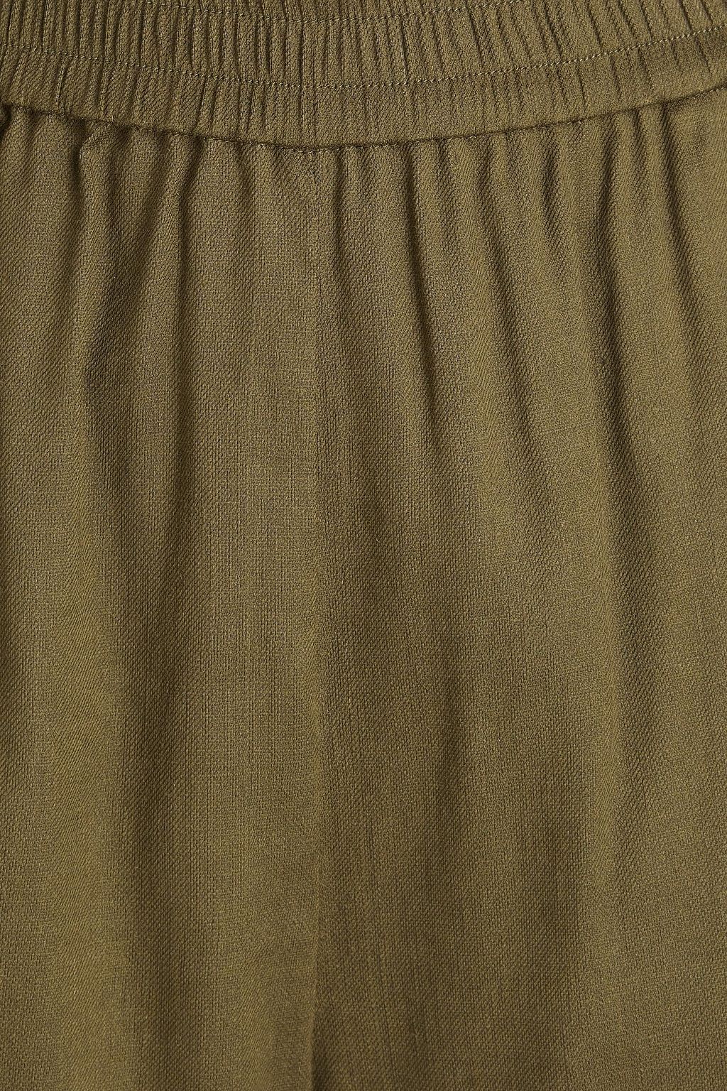 FRAME Easy cropped twill wide-leg pants