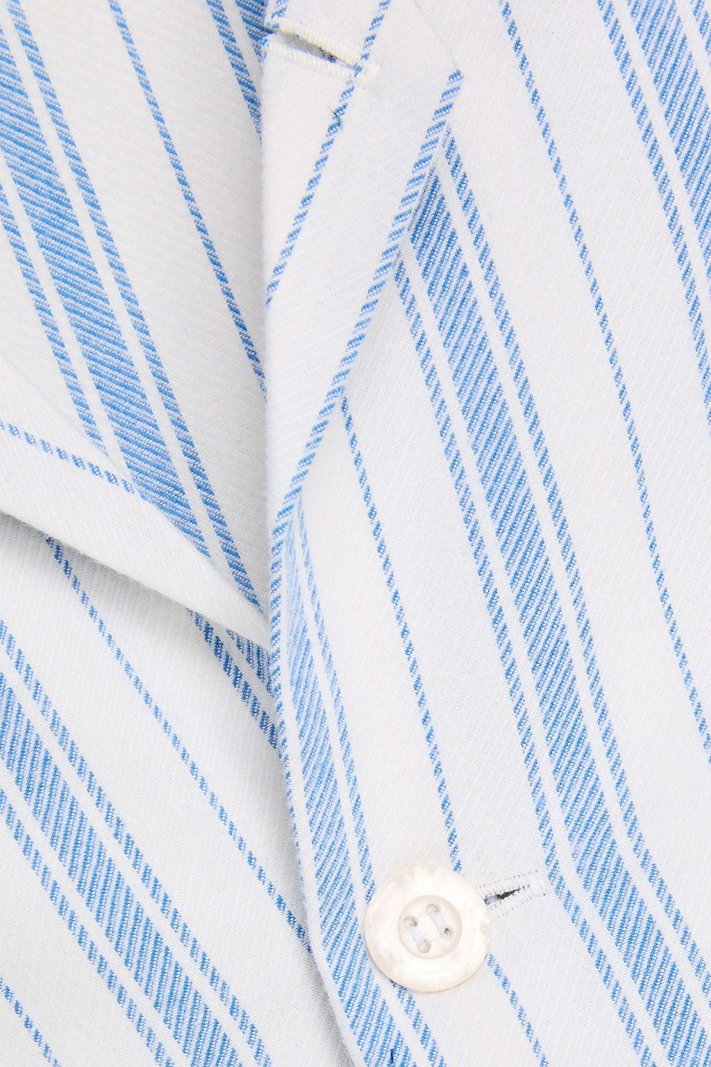 DEREK ROSE Striped cotton-twill pajama set