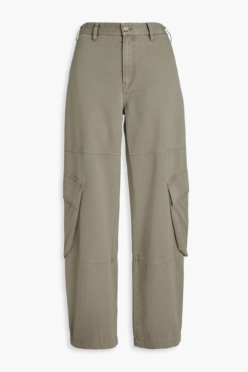 frame - the bubble high-rise barrel-leg jeans - green - 24