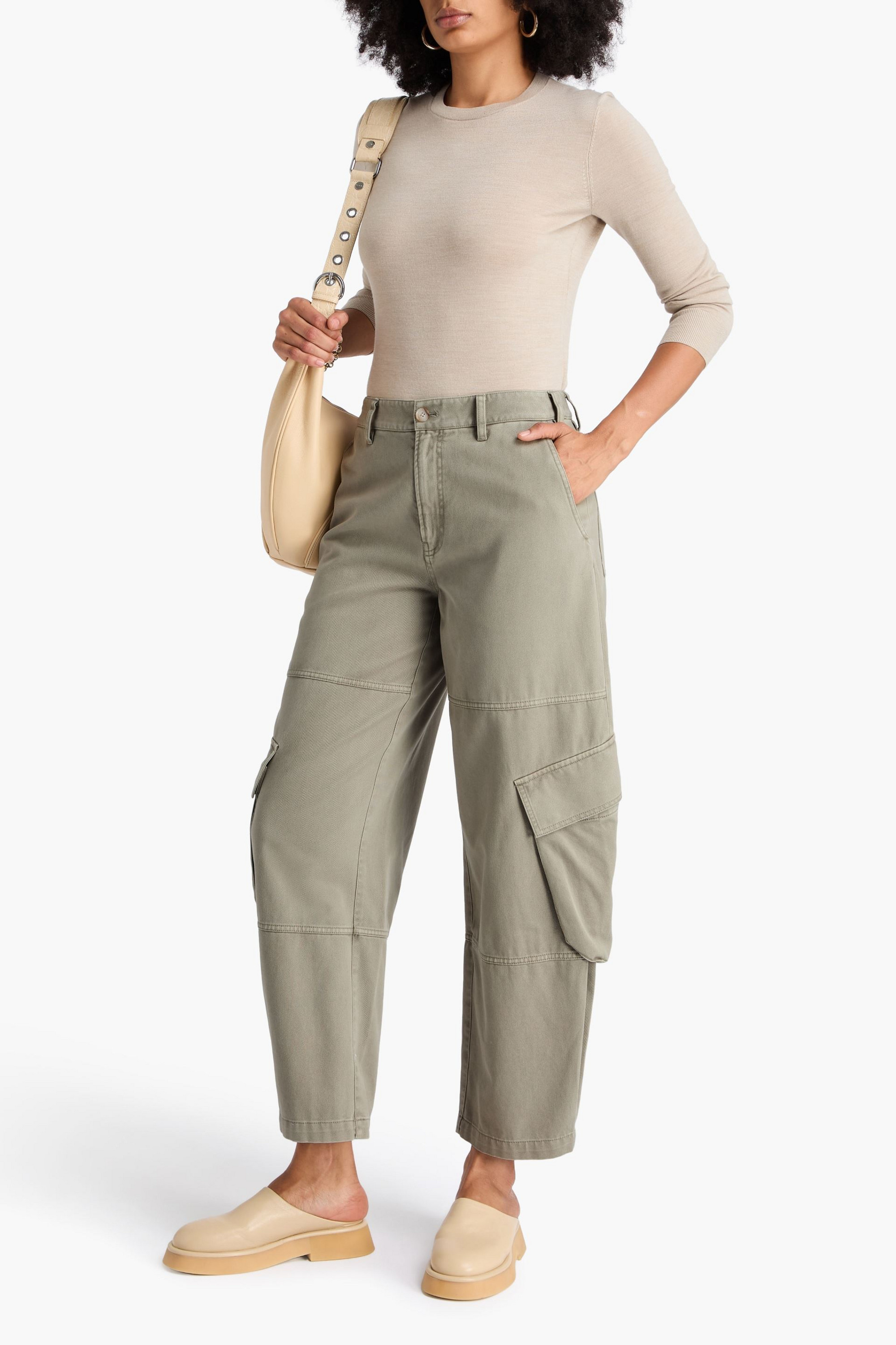 FRAME The Bubble high-rise barrel-leg jeans