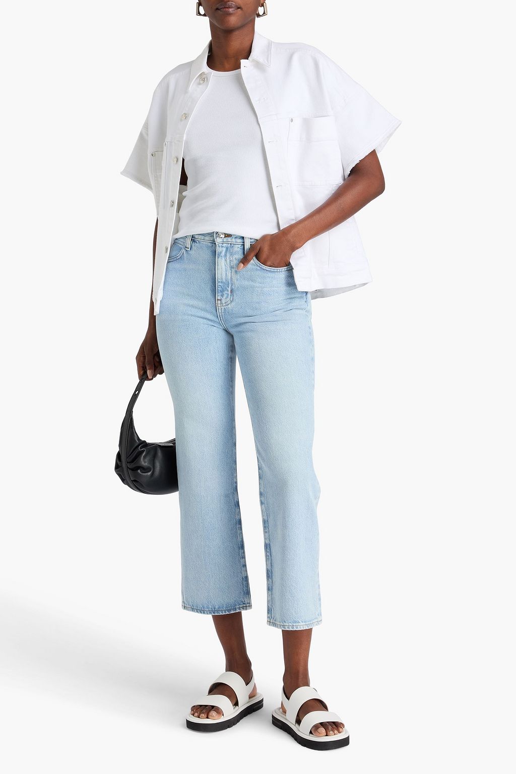 FRAME Le Jane Crop high-rise straight-leg jeans