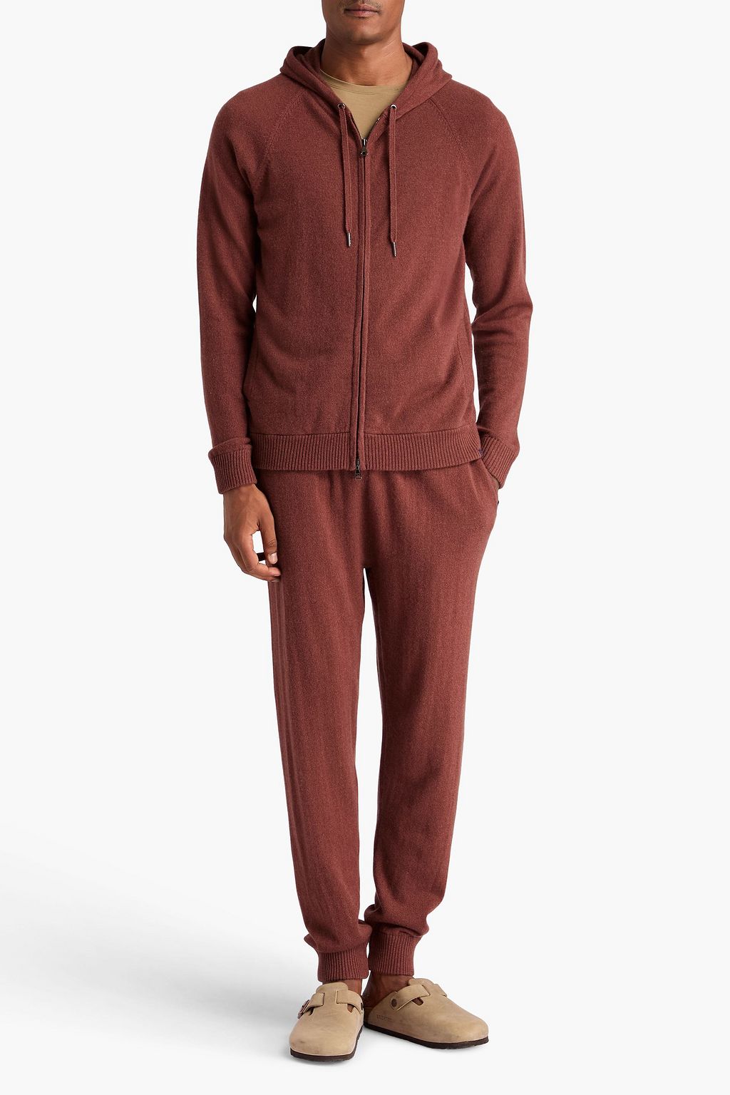 DEREK ROSE Cashmere zip-up hoodie