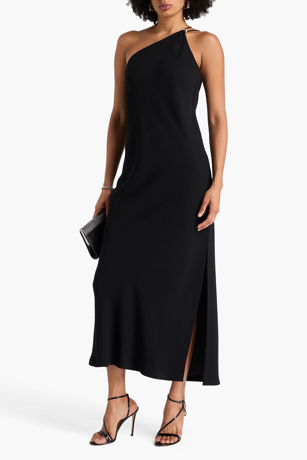 VINCE. One-shoulder crepe maxi dress