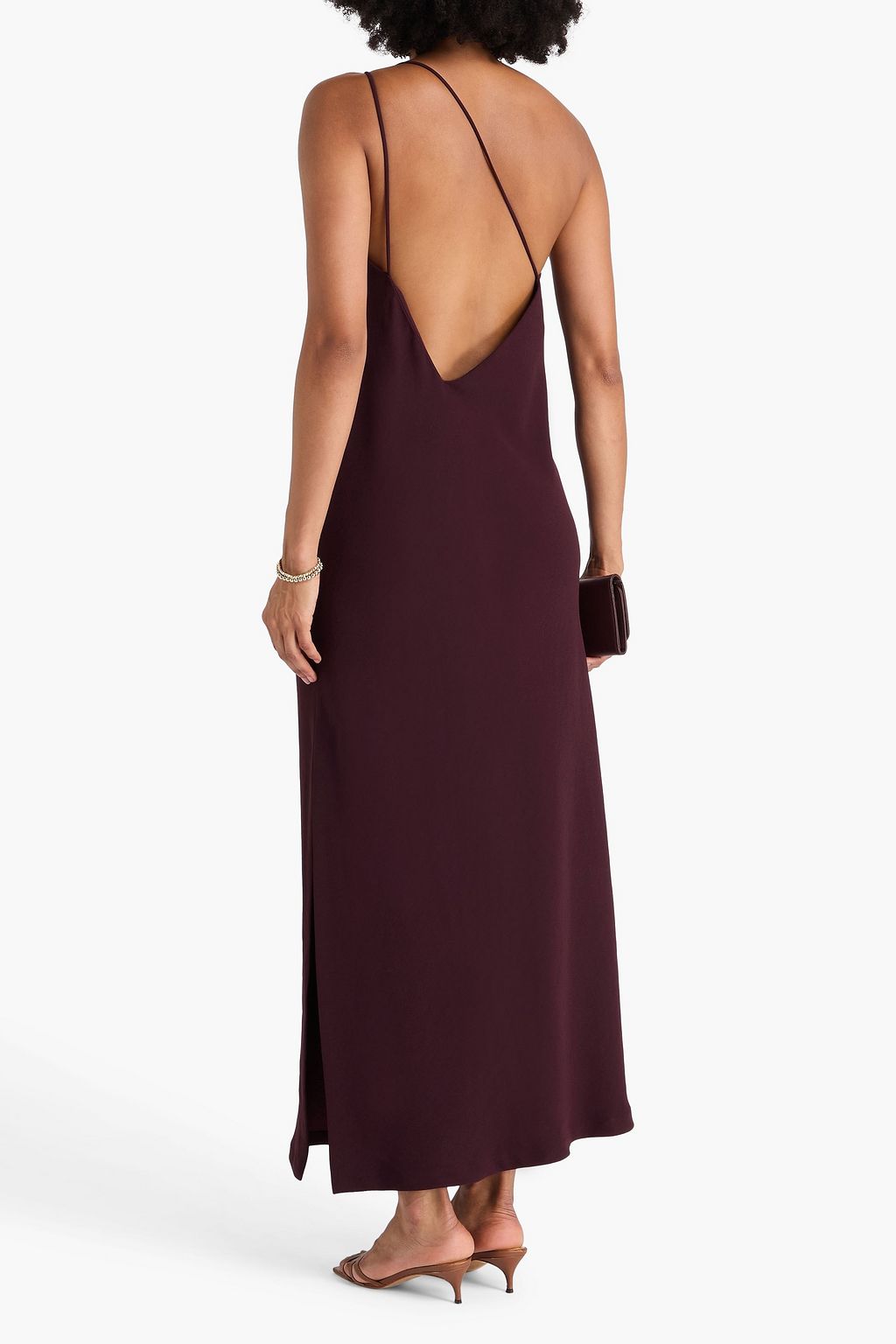 VINCE. One-shoulder crepe maxi dress