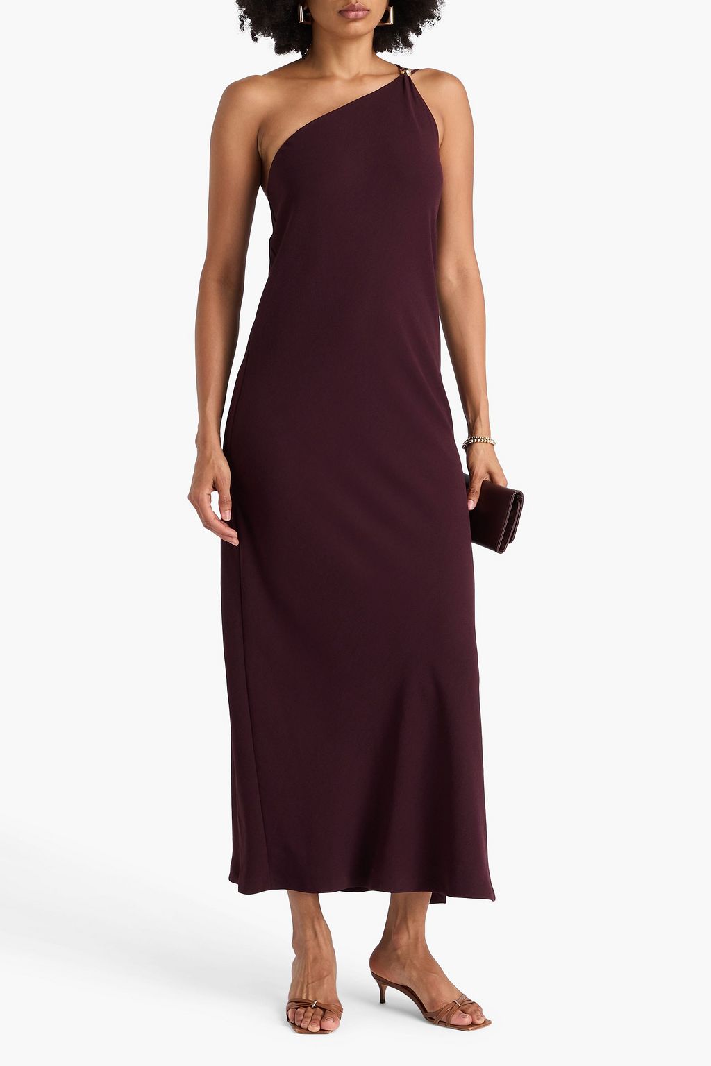 VINCE. One-shoulder crepe maxi dress