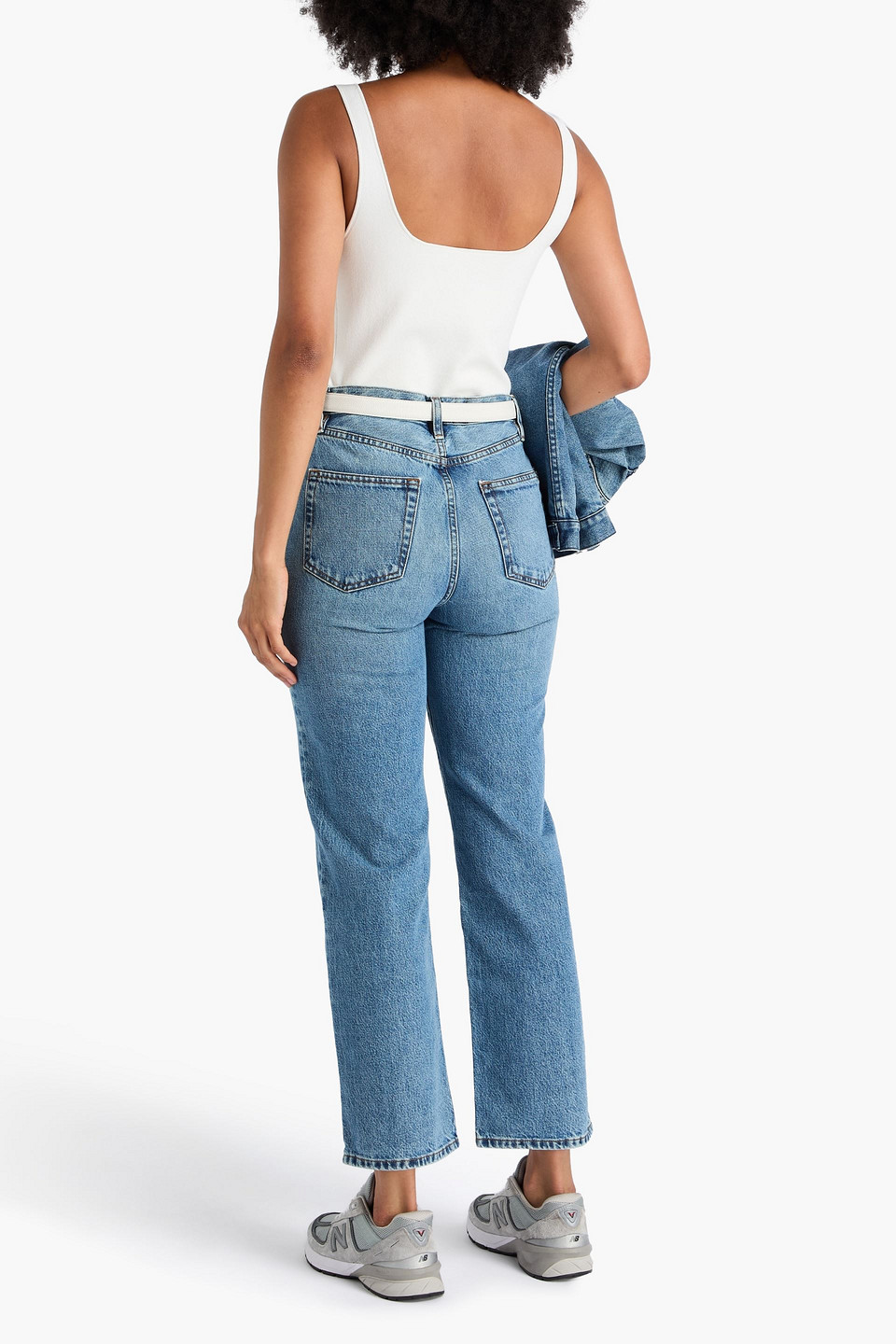 Frame Le Jane Ankle High-rise Straight-leg Jeans In Blue