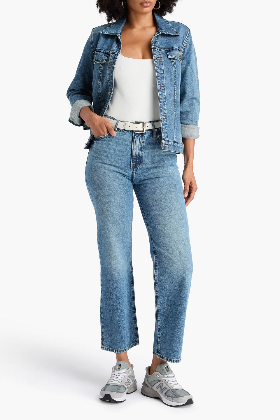 Frame Le Jane Ankle High-rise Straight-leg Jeans In Blue