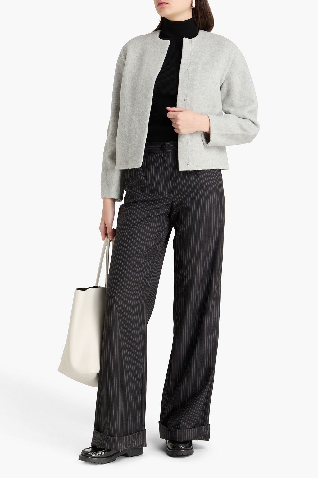 VINCE. Wool-blend felt jacket