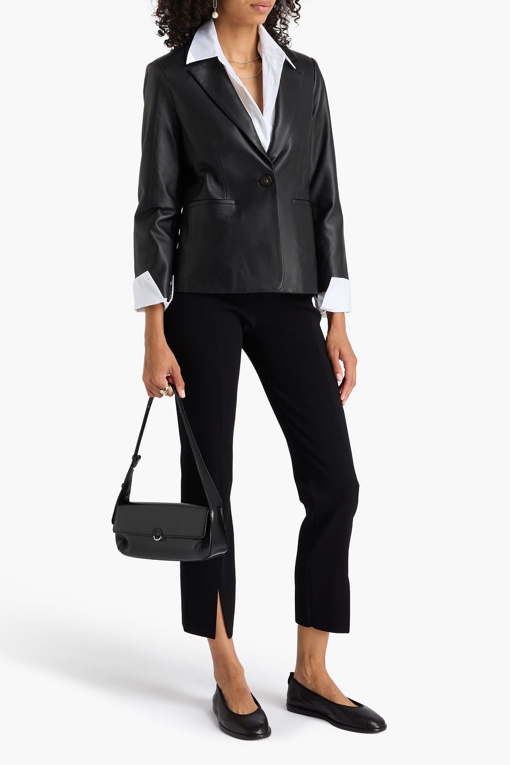 VINCE. Leather blazer