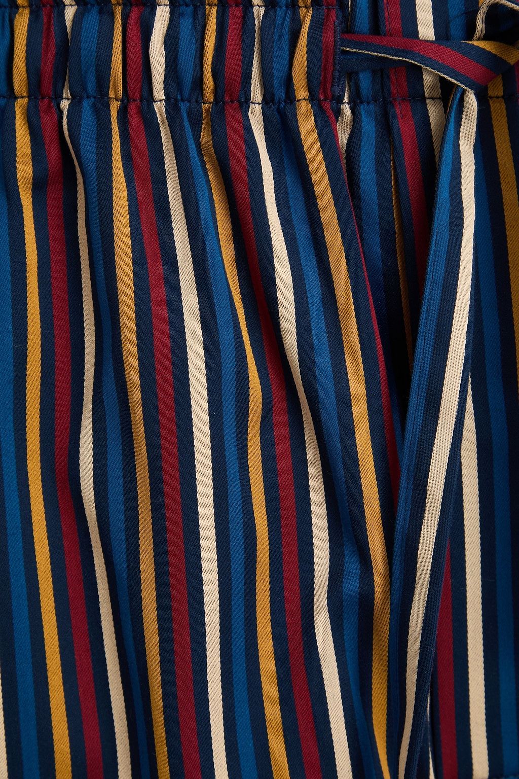 DEREK ROSE Wellington striped cotton-jacquard drawstring shorts