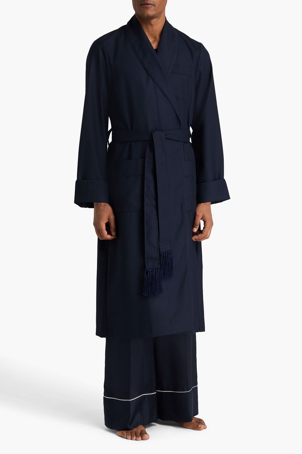 DEREK ROSE Westminster wool-twill robe