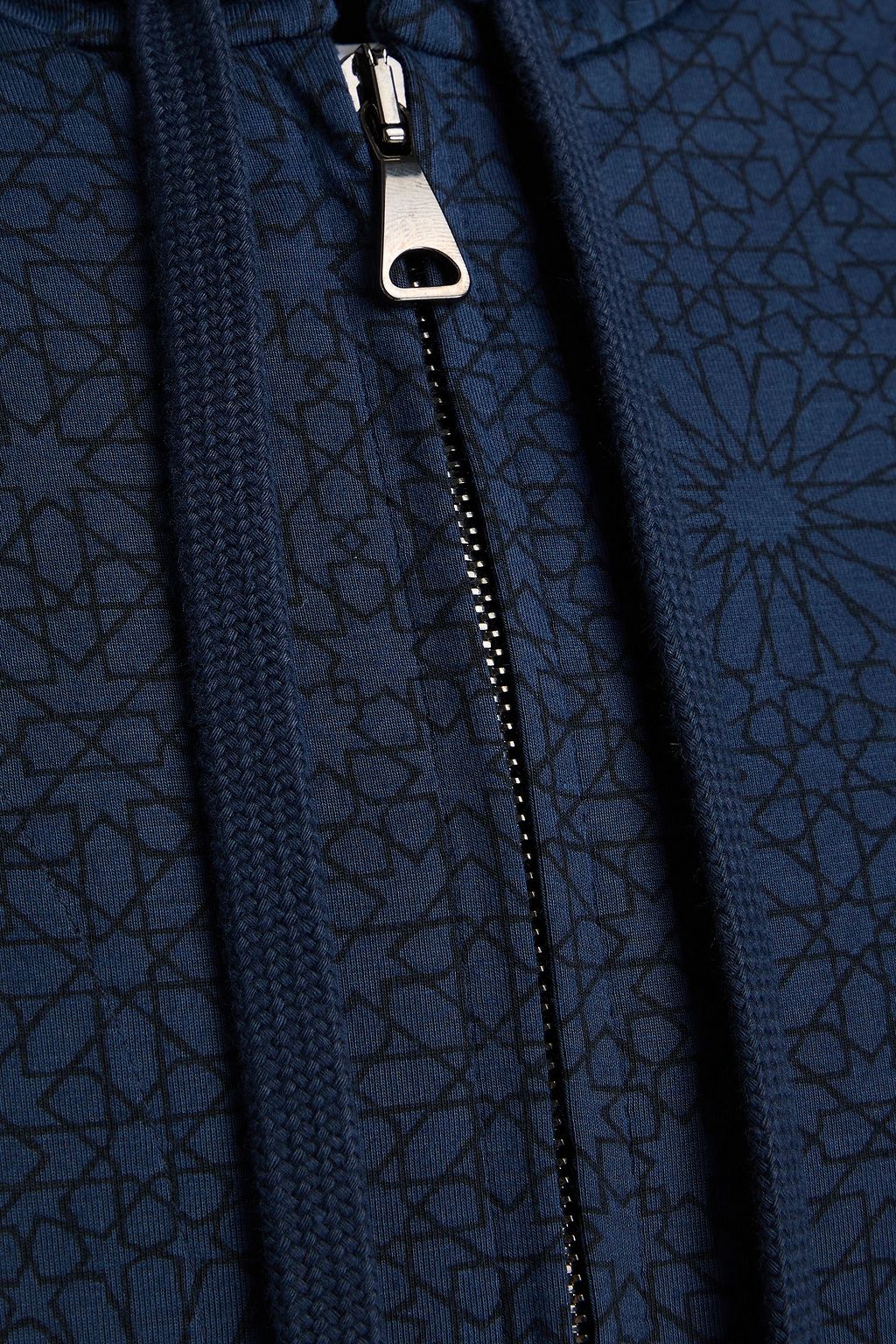 DEREK ROSE Printed  stretch-modal jersey zip-up hoodie