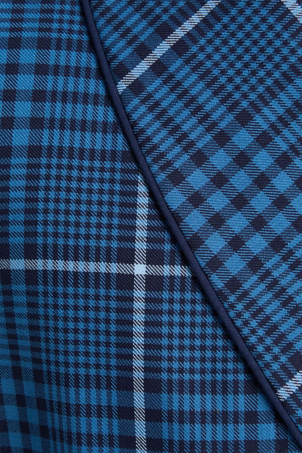 DEREK ROSE York checked wool-twill robe