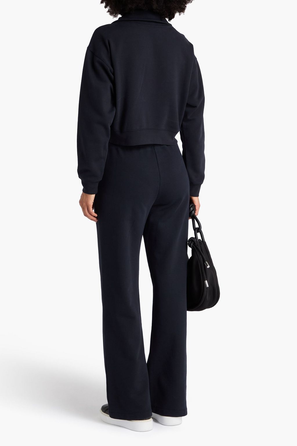 FRAME Cotton-blend fleece half-zip sweatshirt