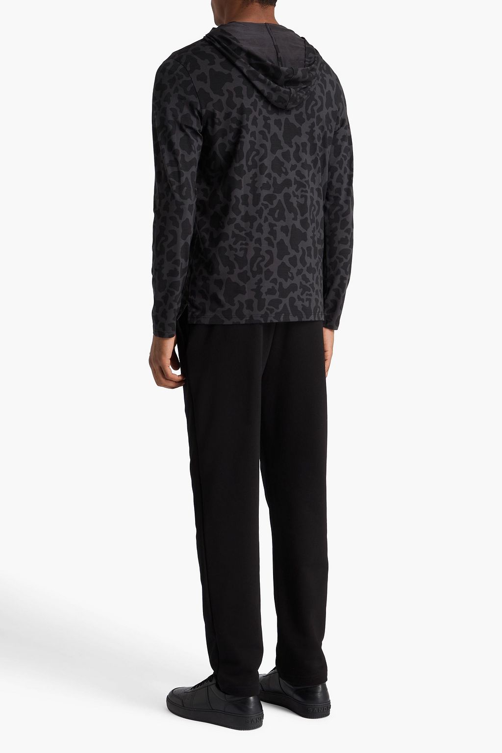 DEREK ROSE Leopard-print stretch-modal jersey hoodie
