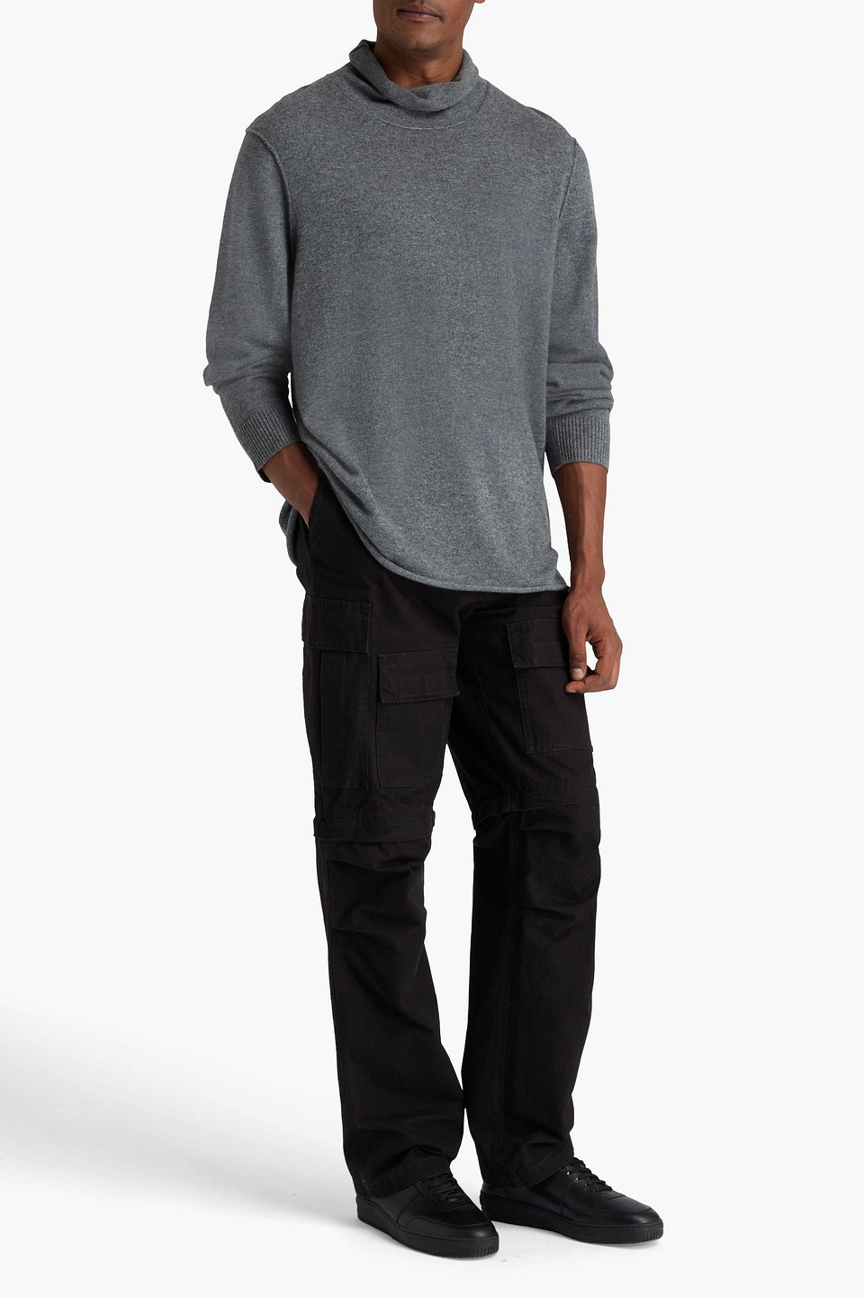  James Perse - Rollkragenpullover Aus Kaschmir - Grau - 4 