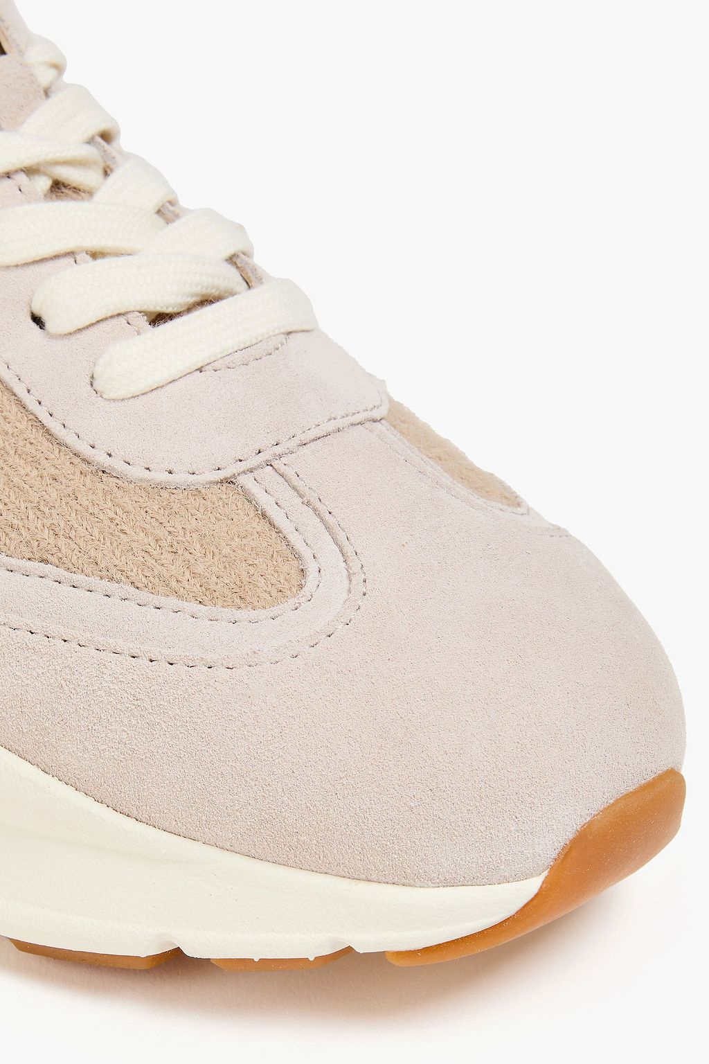 TORY BURCH Good Luck suede and knitted sneakers