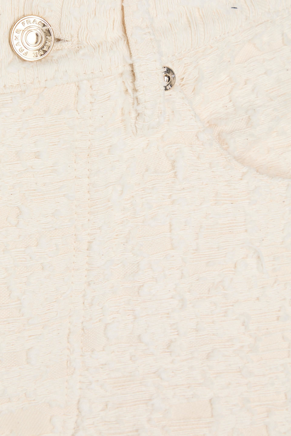 Frame High-rise Straight-leg Jeans In White