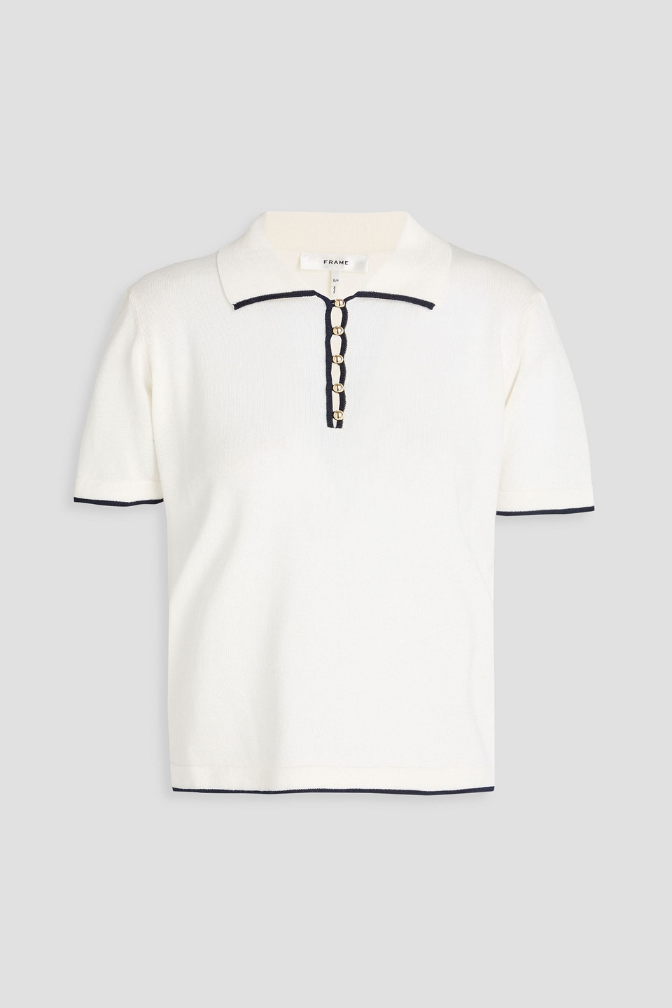 Frame Cotton Polo Shirt In White