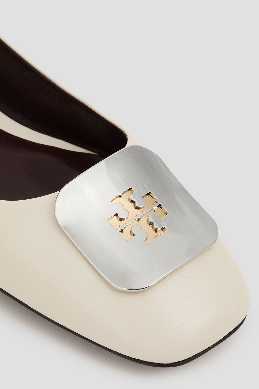 TORY BURCH Georgia embellished leather ballet flats