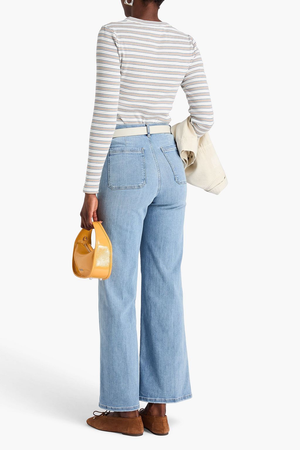 FRAME Le Slim Palazzo high-rise wide-leg jeans