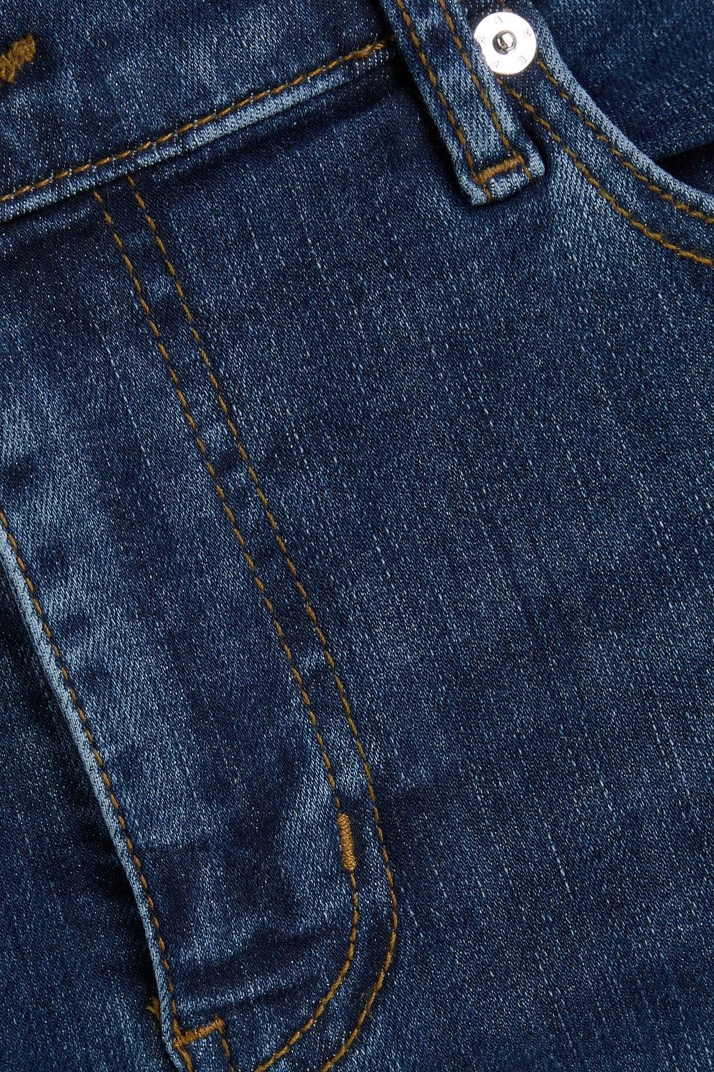 FRAME Le High Straight faded high-rise straight-leg jeans