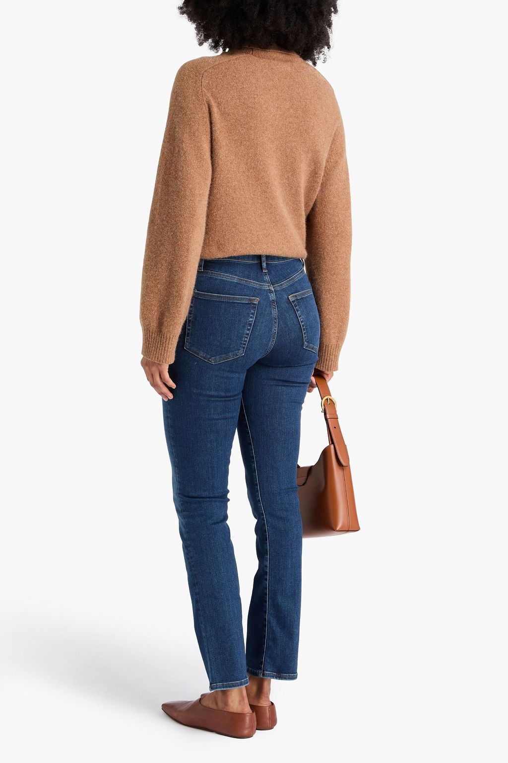 FRAME Le High Straight faded high-rise straight-leg jeans