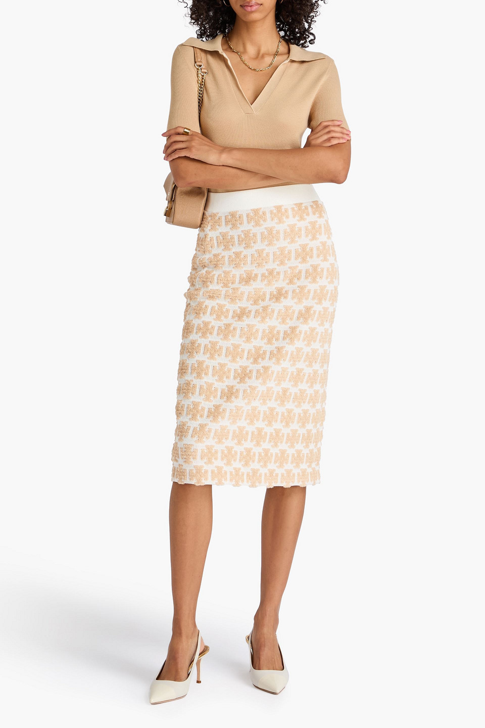 Tory Burch - Bleistiftrock Aus Jacquard-strick - Neutral - Xs 