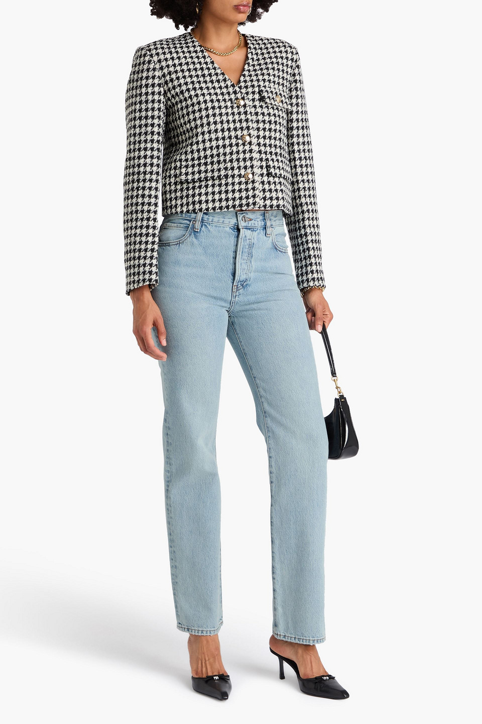 Frame The Staple Mid-rise Straight-leg Jeans In Blue