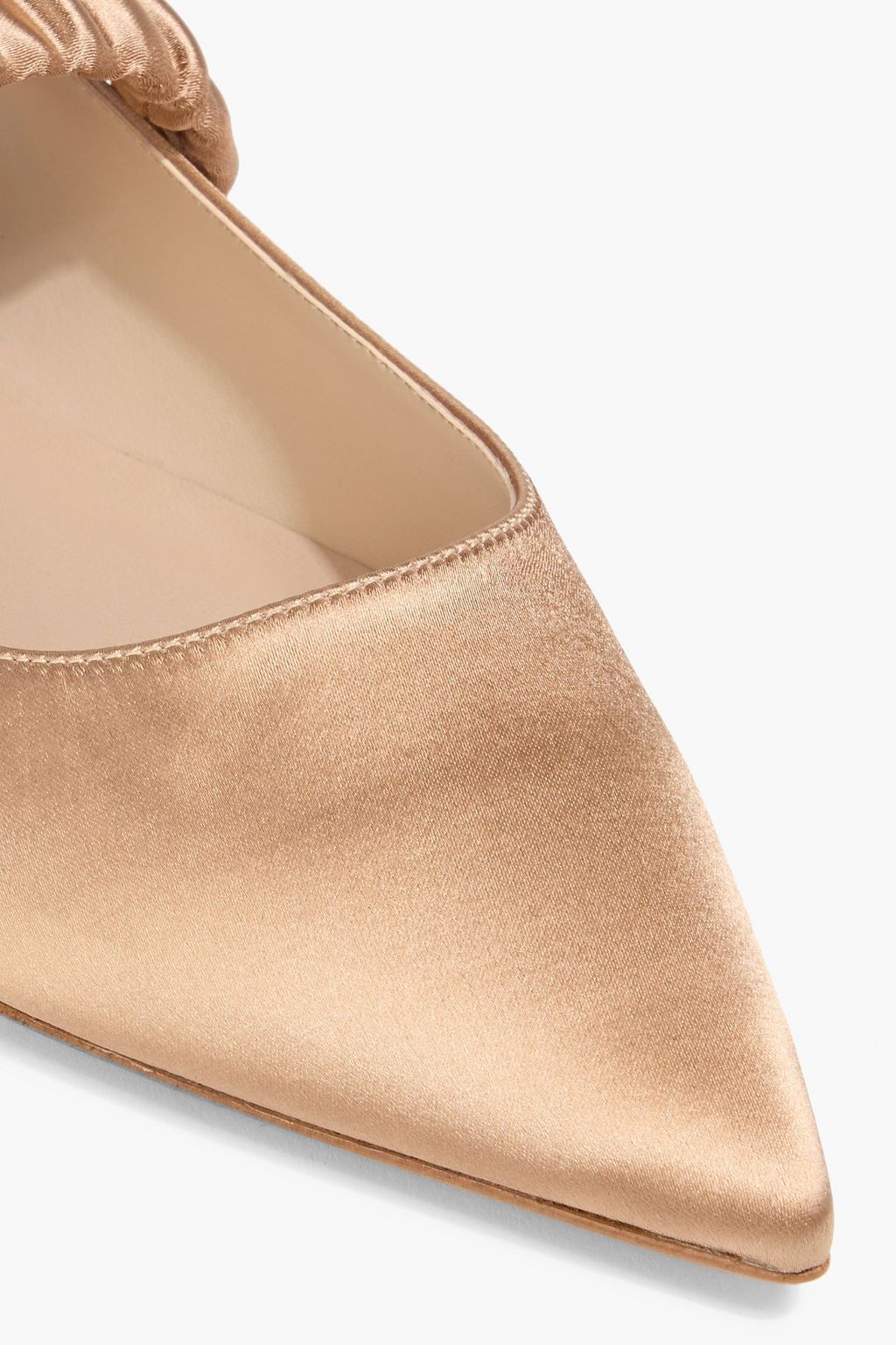 STUART WEITZMAN Maxine satin point-toe flats