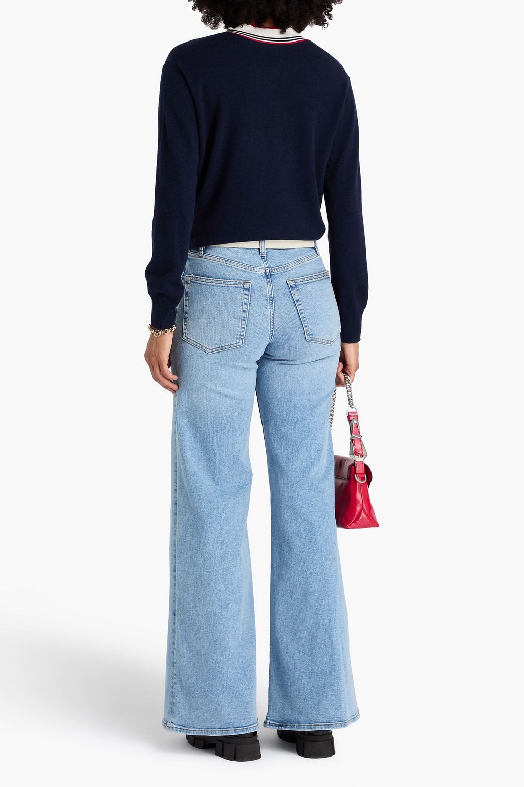 FRAME Le Palazzo high-rise wide-leg jeans