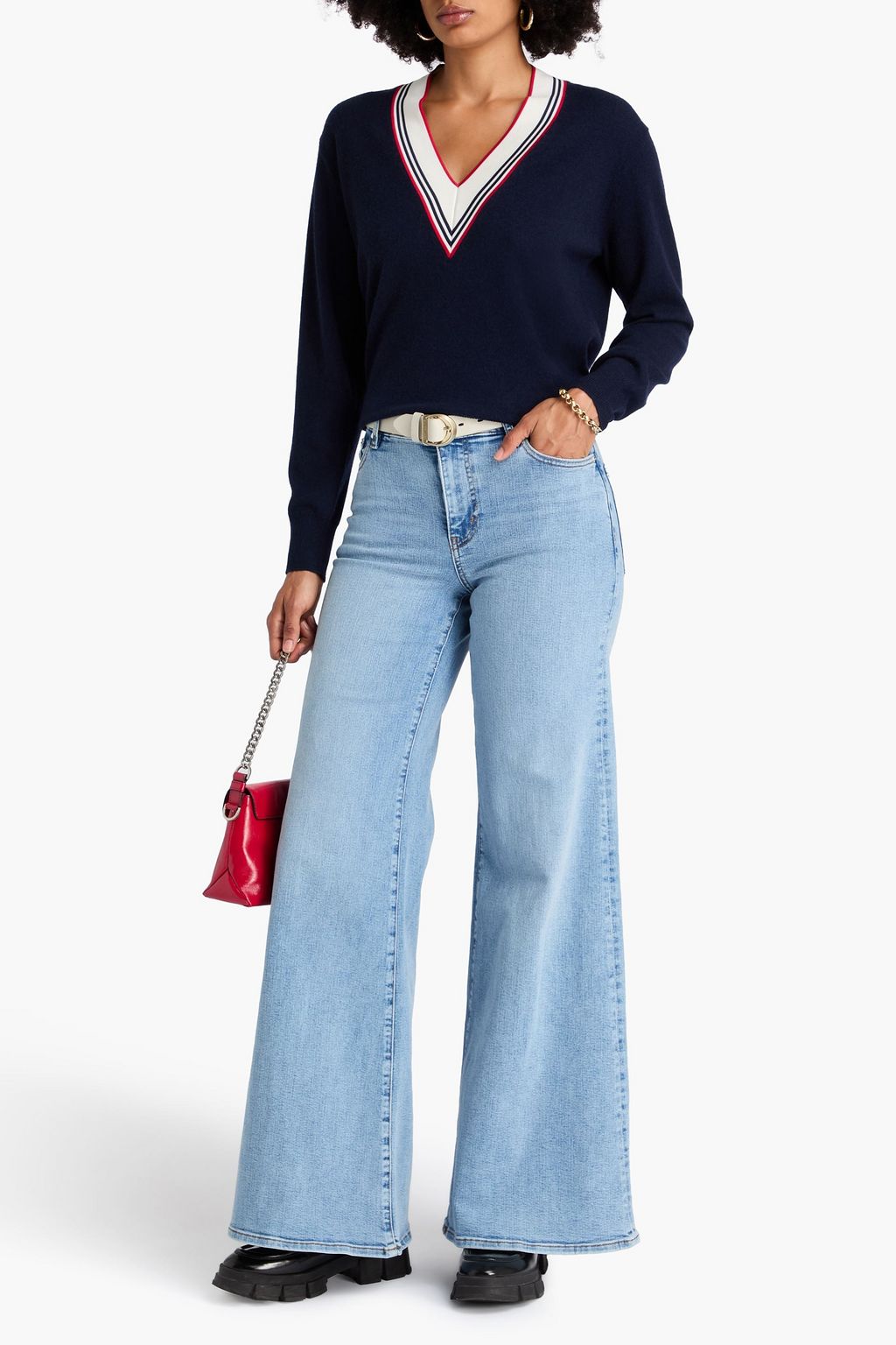 FRAME Le Palazzo high-rise wide-leg jeans