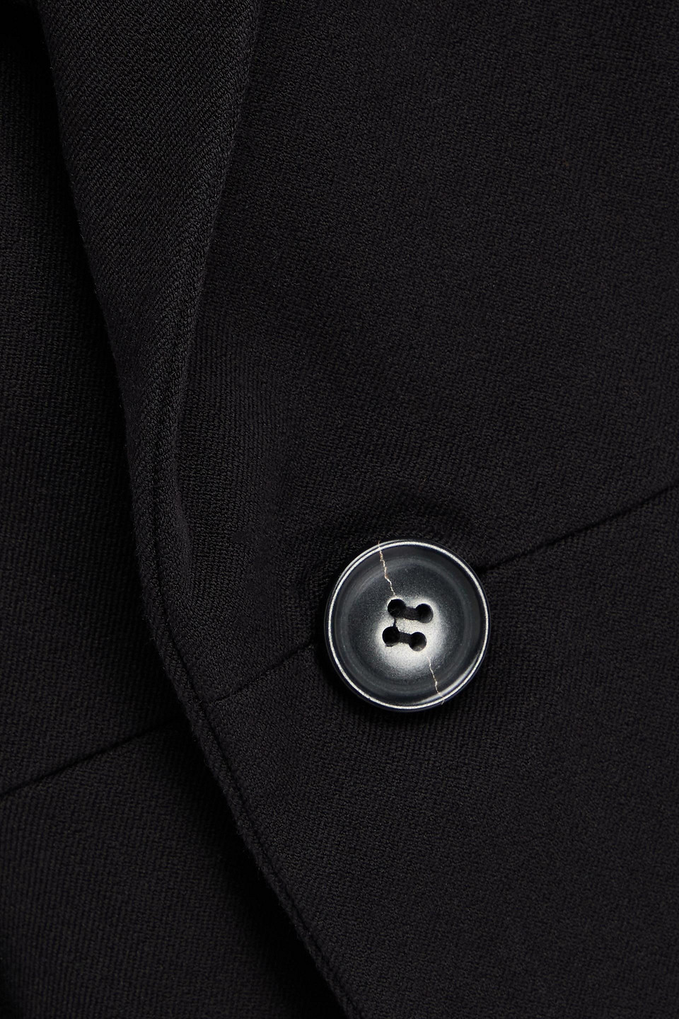 Frame Cotton-blend Twill Blazer In Black