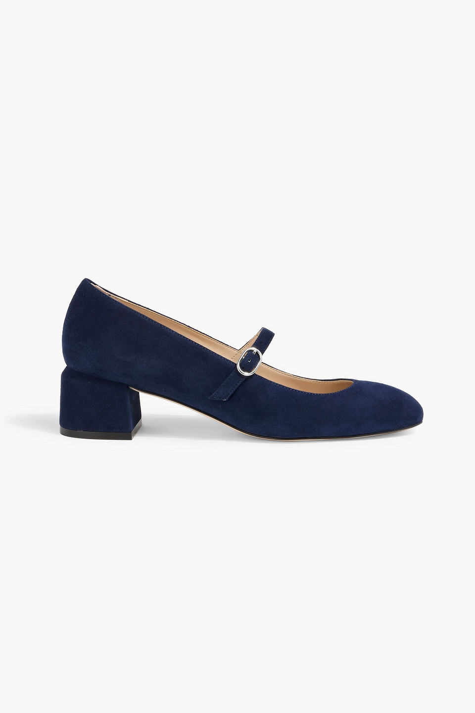 Stuart Weitzman Gabby 45 Suede Mary Jane Pumps In Blue