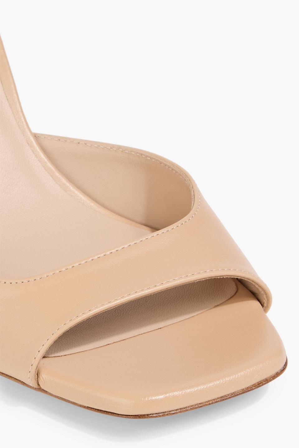 Stuart Weitzman Leather Sandals In Neutral