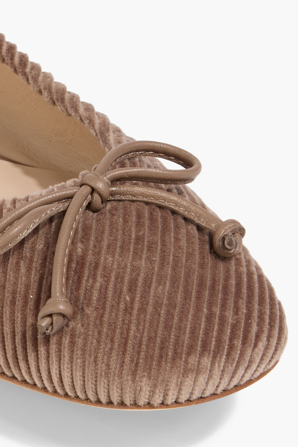 Stuart Weitzman Bria Corduroy Ballet Flats In Brown