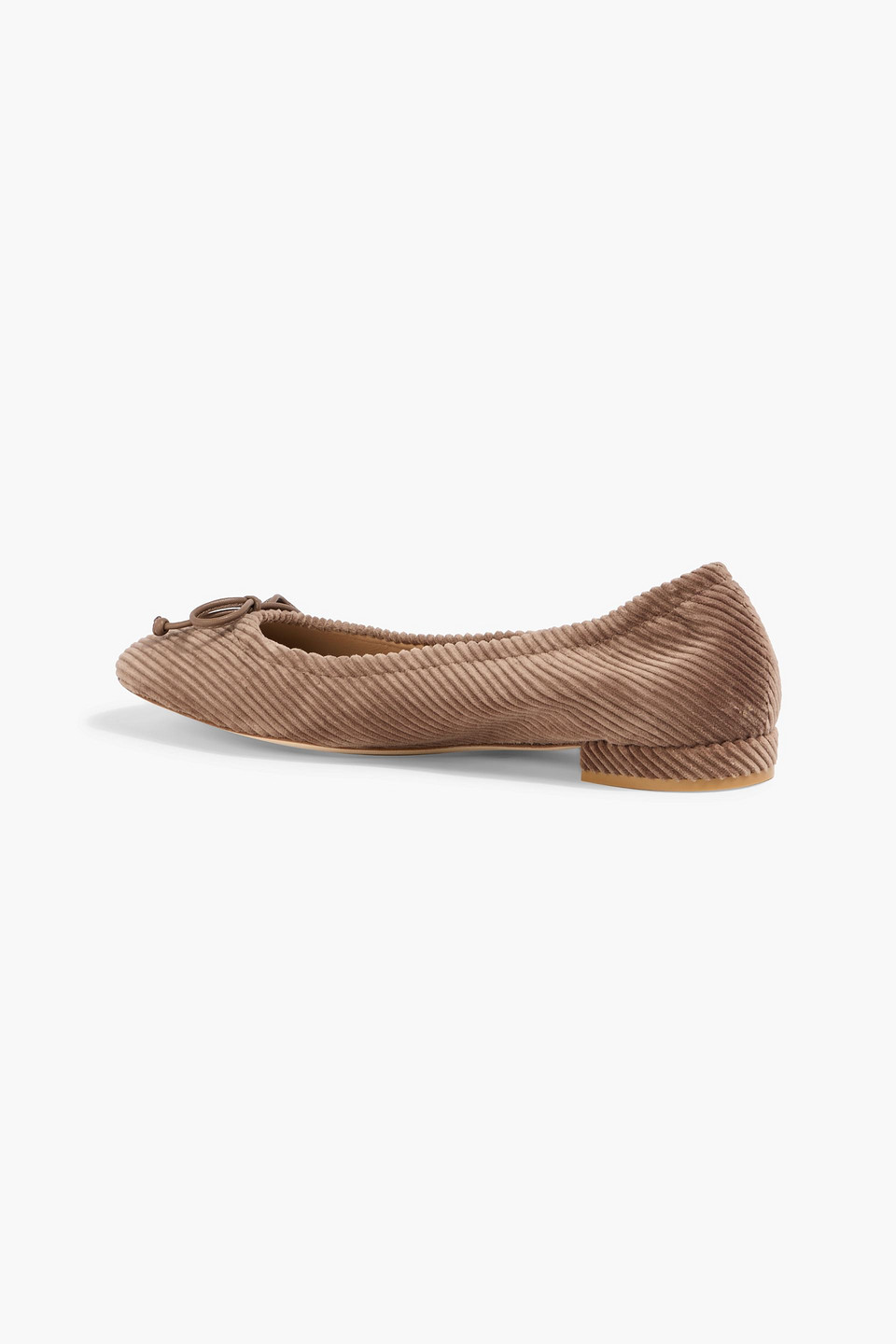 Stuart Weitzman Bria Corduroy Ballet Flats In Brown