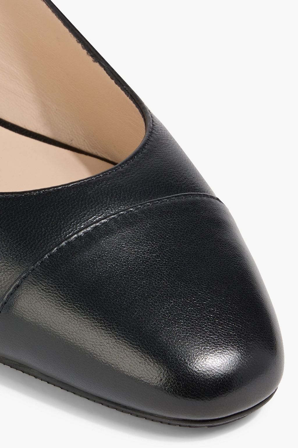 STUART WEITZMAN Sleek leather slingback flats