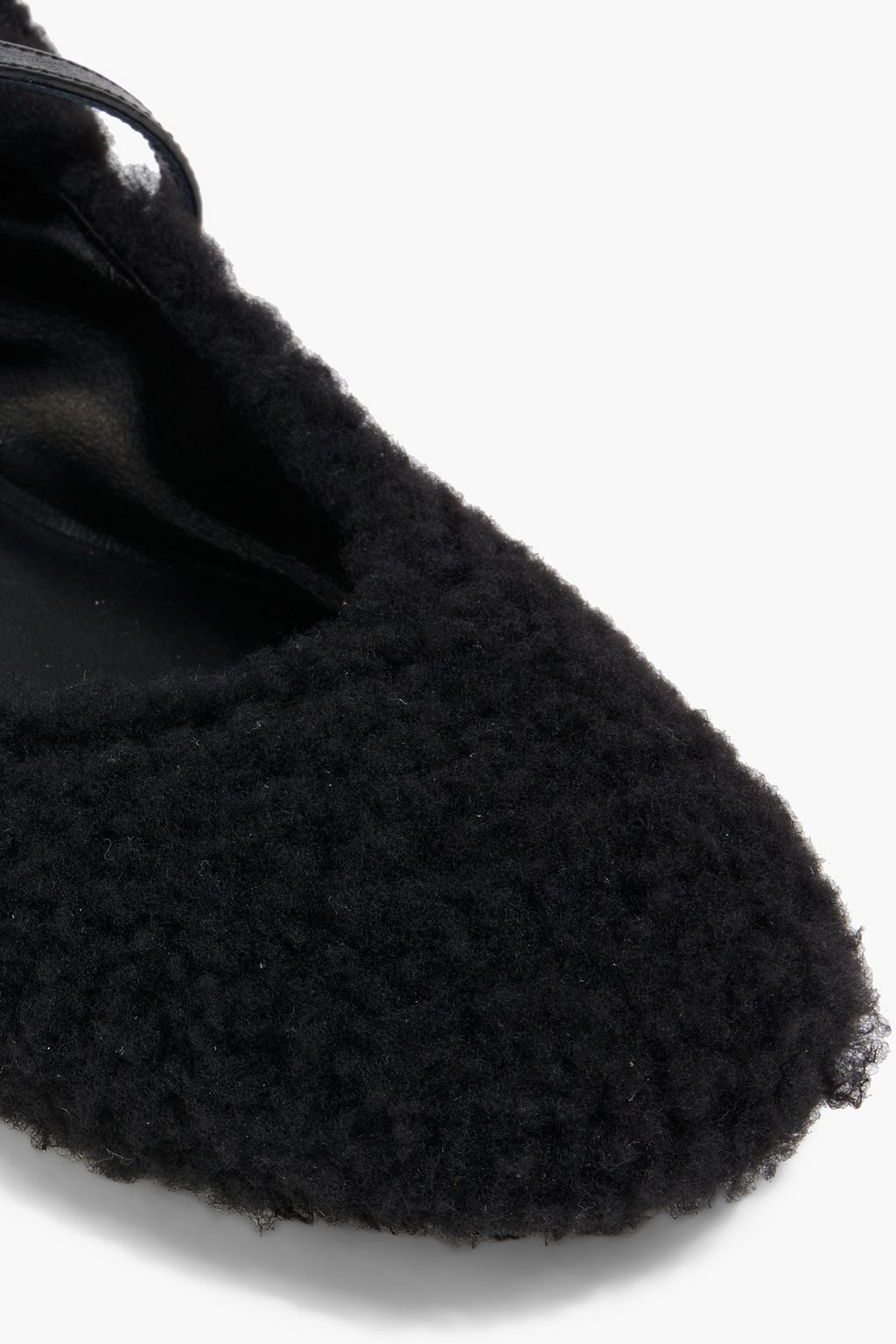 STUART WEITZMAN Lennox shearling Mary Jane flats