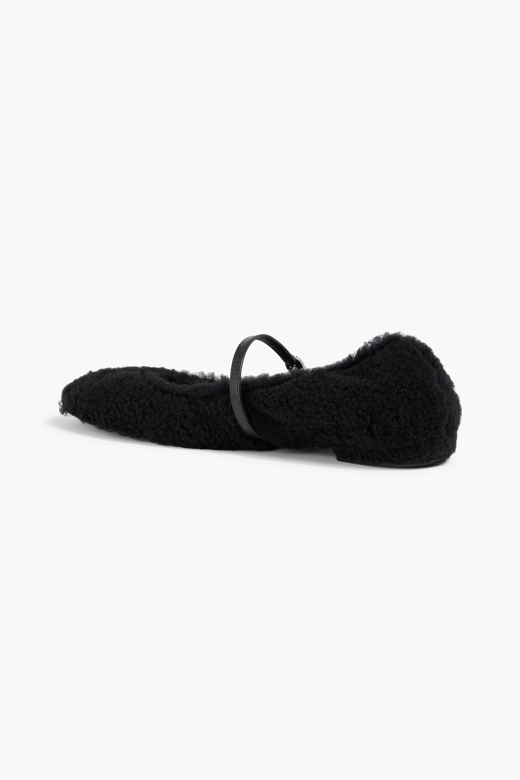 STUART WEITZMAN Lennox shearling Mary Jane flats