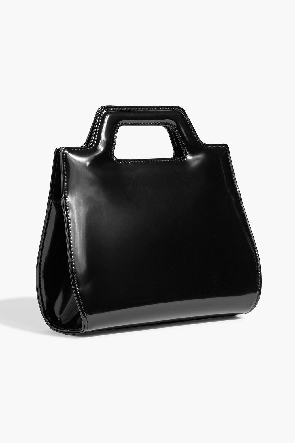 FERRAGAMO Wanda glossed-leather tote