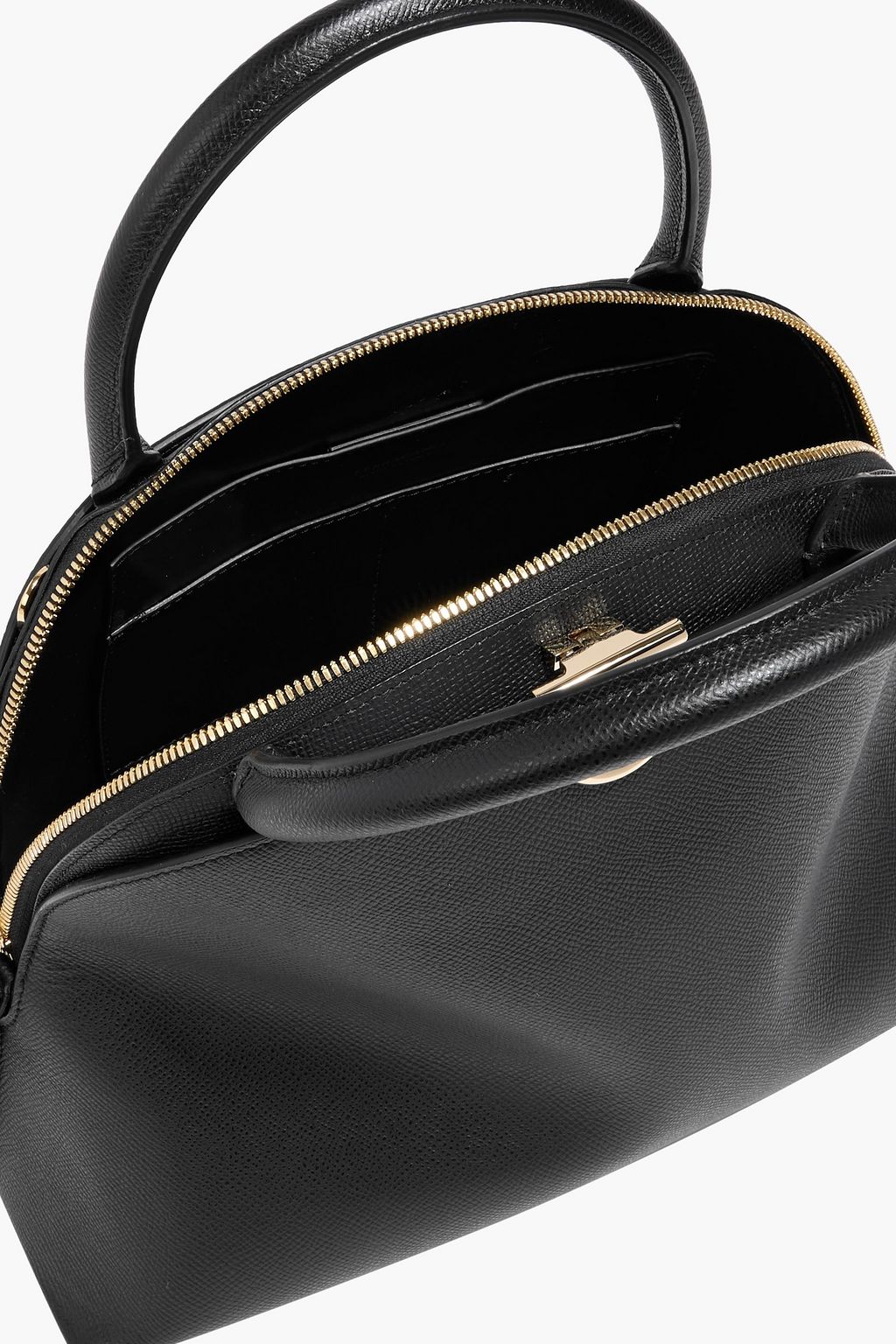 FERRAGAMO Gancini textured-leather tote